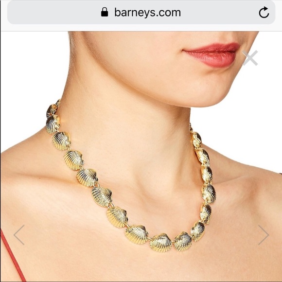 SALE Tohum Design Shell Necklace 22k Yellow Gold - Picture 3 of 6